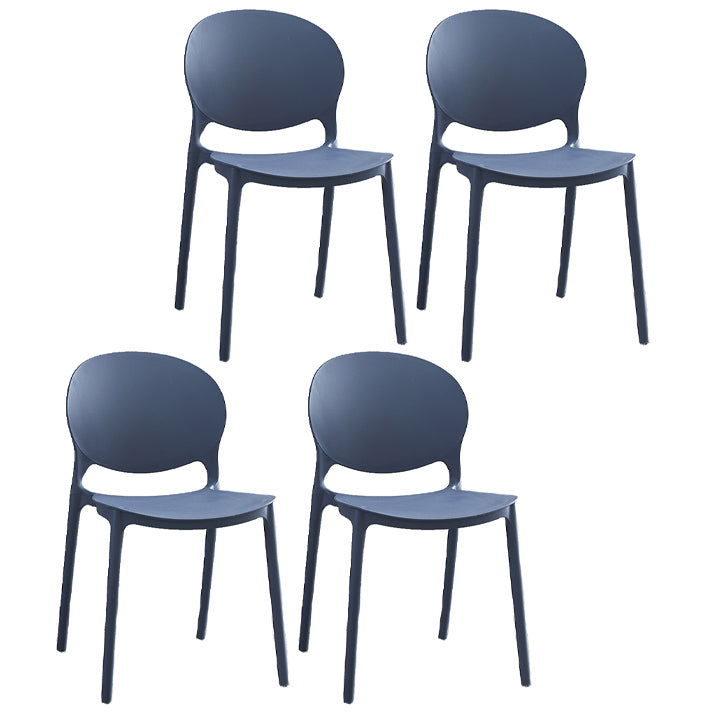Plastic Indoor Chair 32''H Open Back Dining Side Chair for Restaurant Bedroom