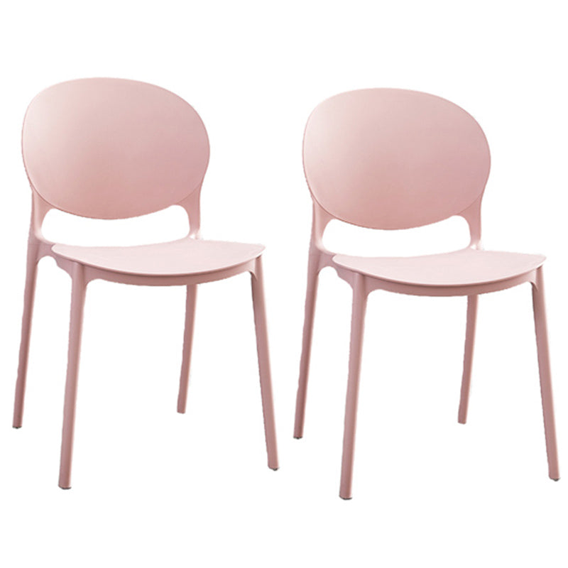 Plastic Indoor Chair 32''H Open Back Dining Side Chair for Restaurant Bedroom