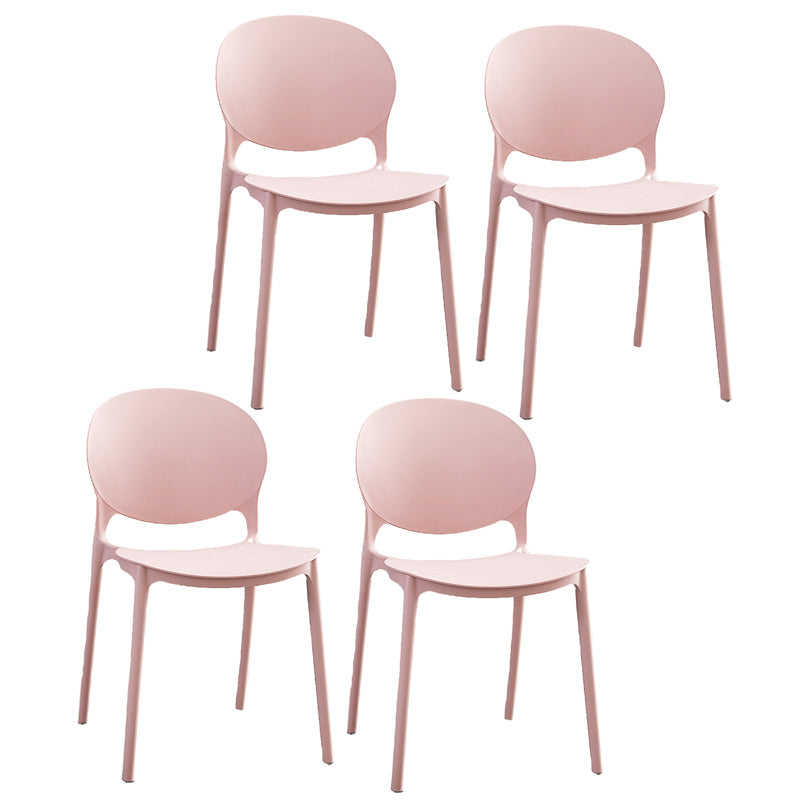 Plastic Indoor Chair 32''H Open Back Dining Side Chair for Restaurant Bedroom