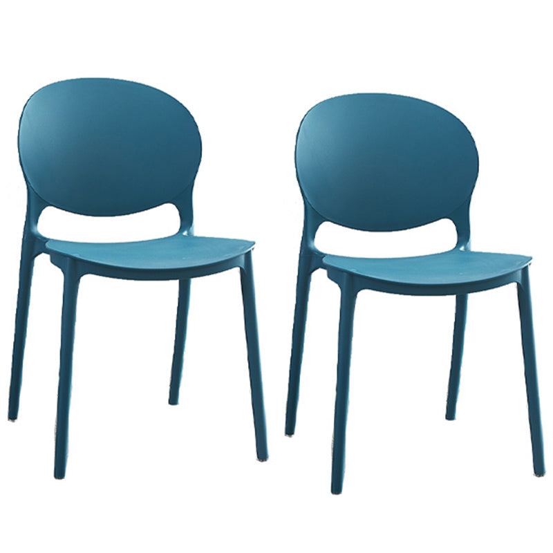 Plastic Indoor Chair 32''H Open Back Dining Side Chair for Restaurant Bedroom