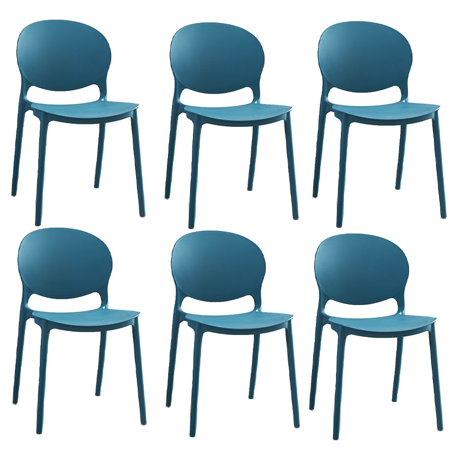 Plastic Indoor Chair 32''H Open Back Dining Side Chair for Restaurant Bedroom