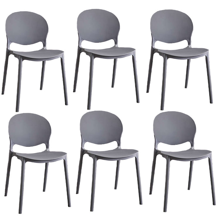 Plastic Indoor Chair 32''H Open Back Dining Side Chair for Restaurant Bedroom