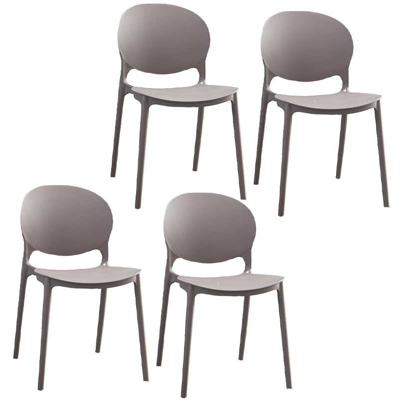 Plastic Indoor Chair 32''H Open Back Dining Side Chair for Restaurant Bedroom