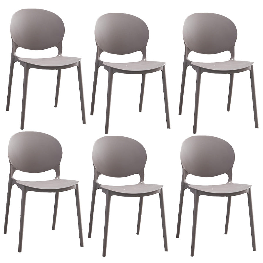 Plastic Indoor Chair 32''H Open Back Dining Side Chair for Restaurant Bedroom