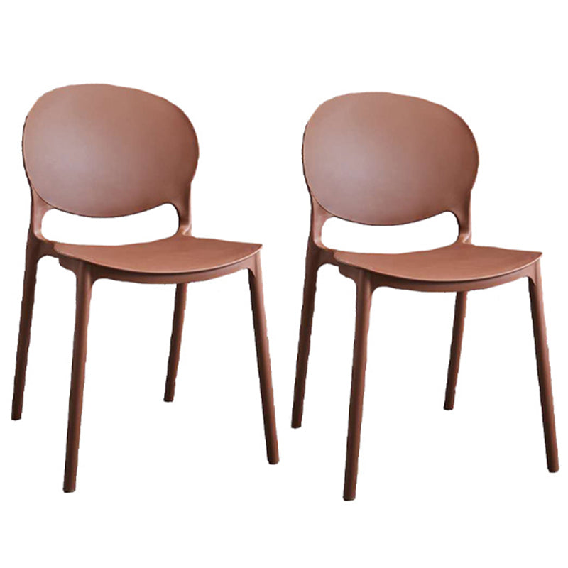 Plastic Indoor Chair 32''H Open Back Dining Side Chair for Restaurant Bedroom