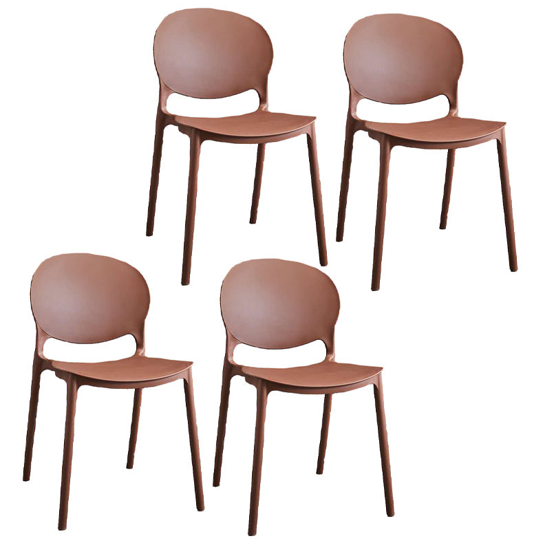 Plastic Indoor Chair 32''H Open Back Dining Side Chair for Restaurant Bedroom