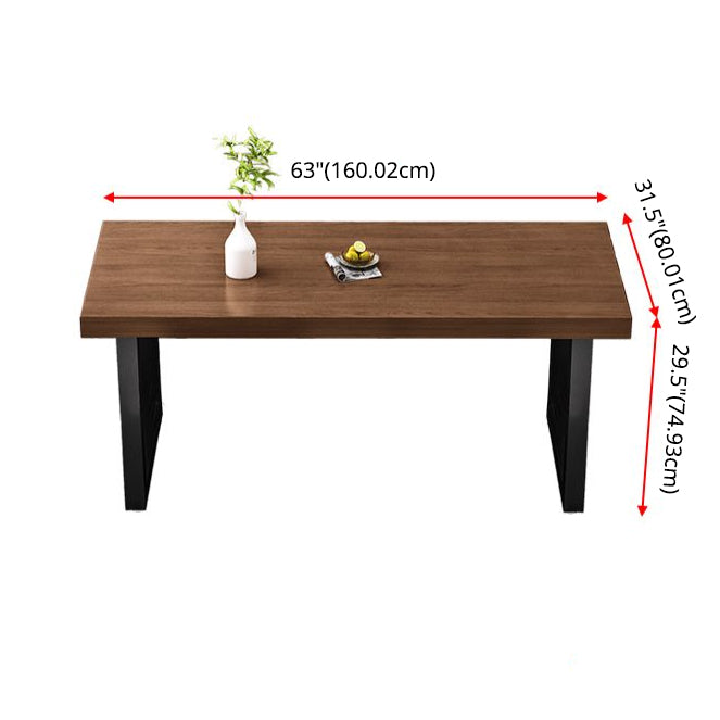 Industrial Style Solid Wood Top Dining Table Sets with 4 Legs Table Dining Table Furniture