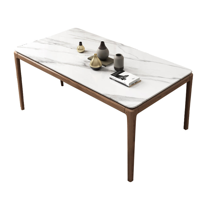 Traditioneller Küchen -Esszimmer Set mit † Rechteck oben und feste Holzbeine Essmöbel