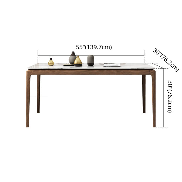 Traditioneller Küchen -Esszimmer Set mit † Rechteck oben und feste Holzbeine Essmöbel