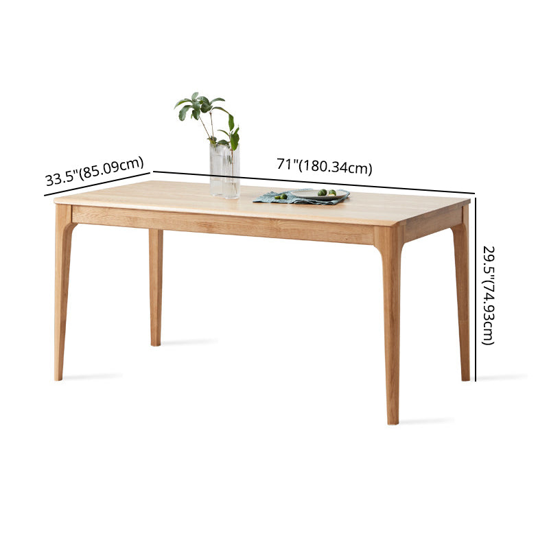 Traditional Style Dining Table with Fixed Solid Wood Dining Table and Chairs for Home Use