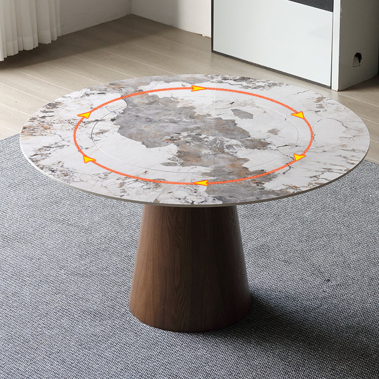 Moderner Stil Sintered Stone Top Dinette Set mit runden Tisch -Essmöbelset