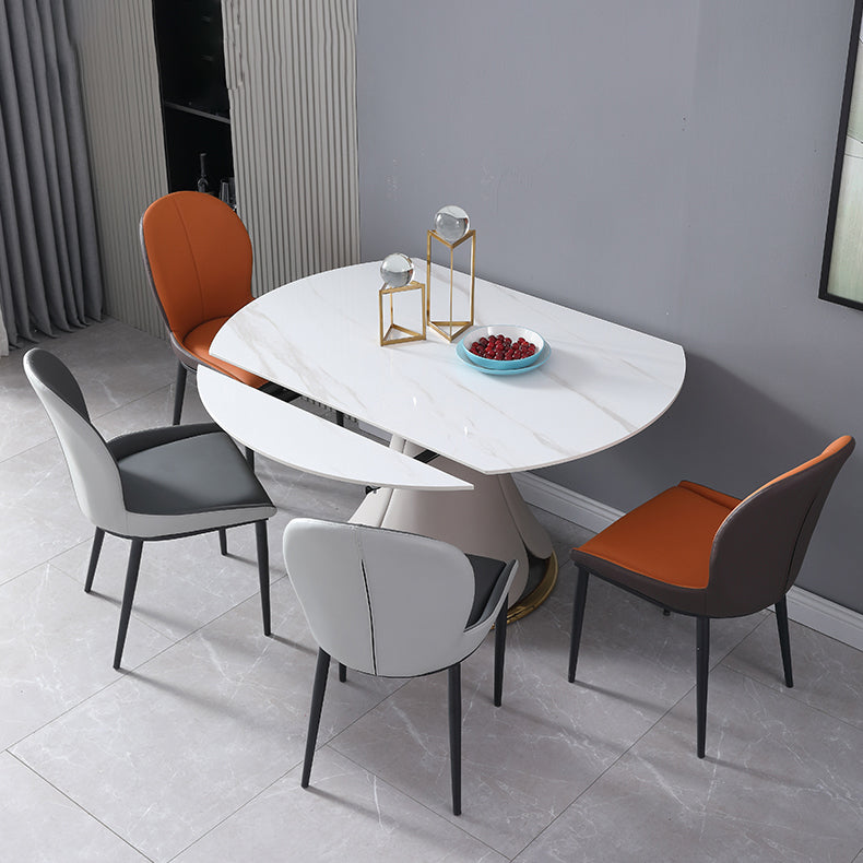 Extendable Modern Kitchen Dining Furniture Set with Sintered Stone Table Dining Room Table Set