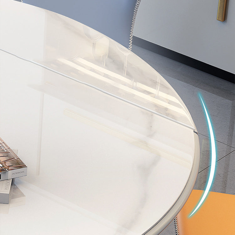 Industrielle runde Sinterstein Esszimmer Set platzsparende Design Esstischmöbel