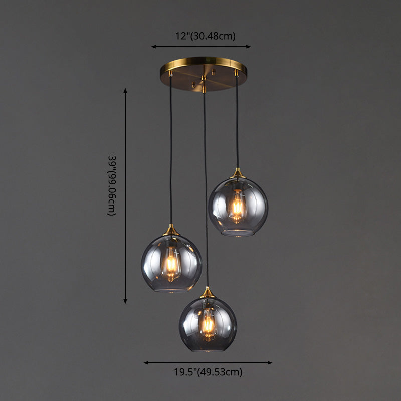 Funzione per illuminazione a sospensione a sospensione in stile moderno sala da pranzo in vetro luce a sospensione.