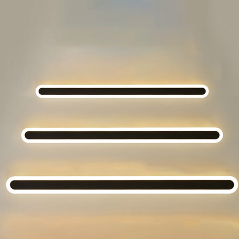 Linear Shade Acrylic LED Wall Sconce Minimalist Single Light Entry Wall Lamp for Hall Foyer