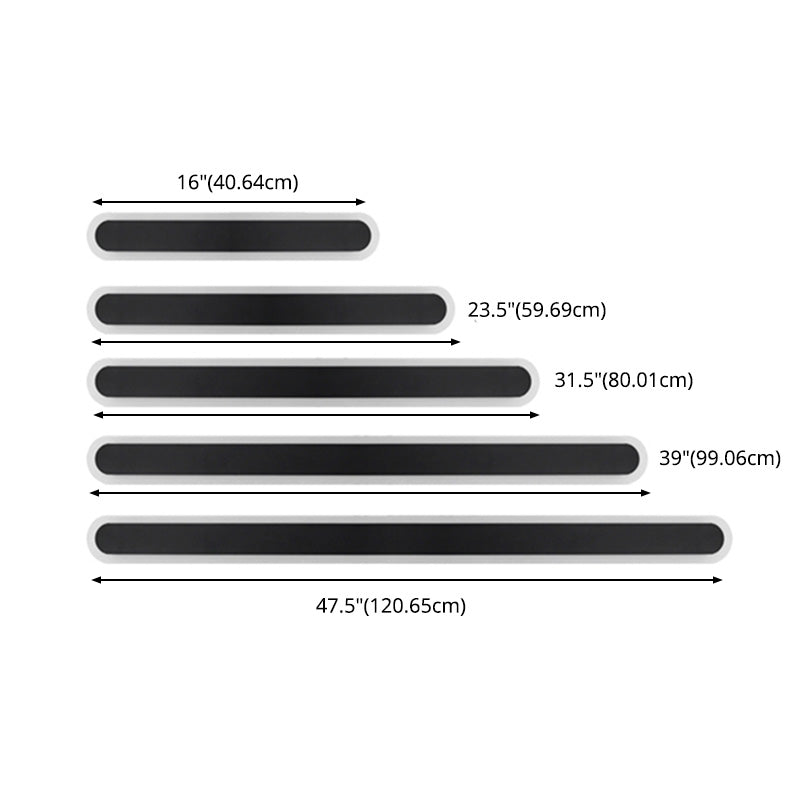 LED Line Shaped Wall Sconce Postmodern Style Acrylic Wall Mount Light Fixture