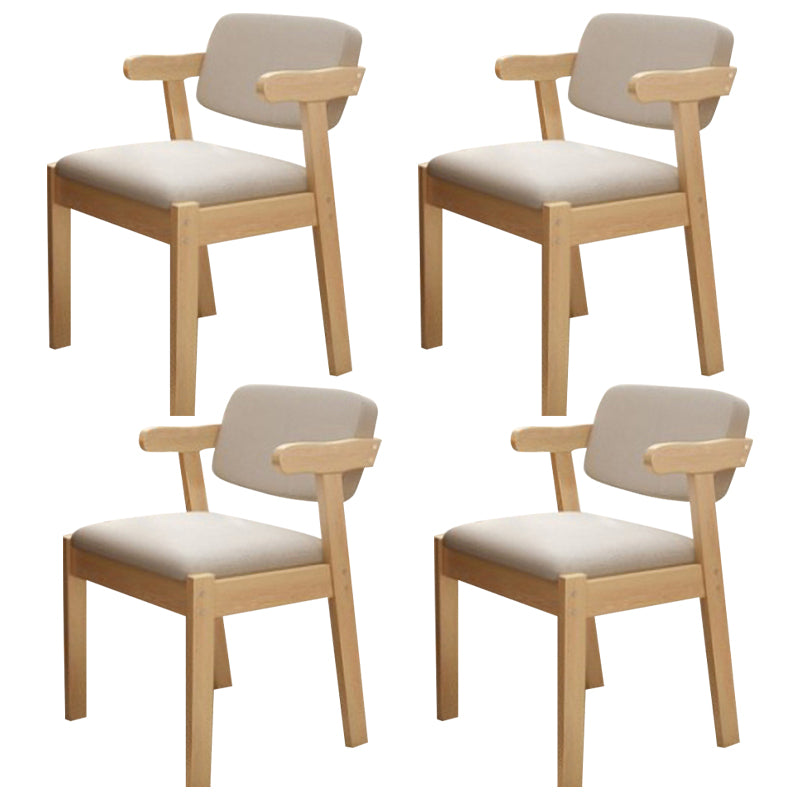 Chaise latéral en bois contemporain avec bras ouvert à l'arrière pour salle à manger pour la maison