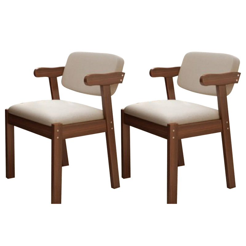 Chaise latéral en bois contemporain avec bras ouvert à l'arrière pour salle à manger pour la maison