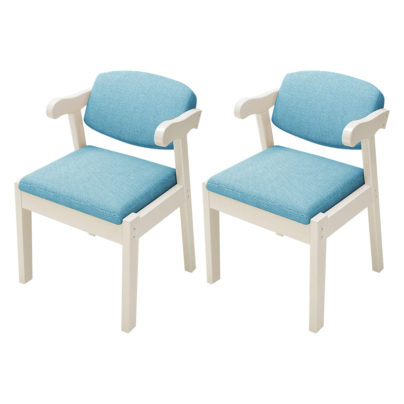 Chaise latéral en bois contemporain avec bras ouvert à l'arrière pour salle à manger pour la maison