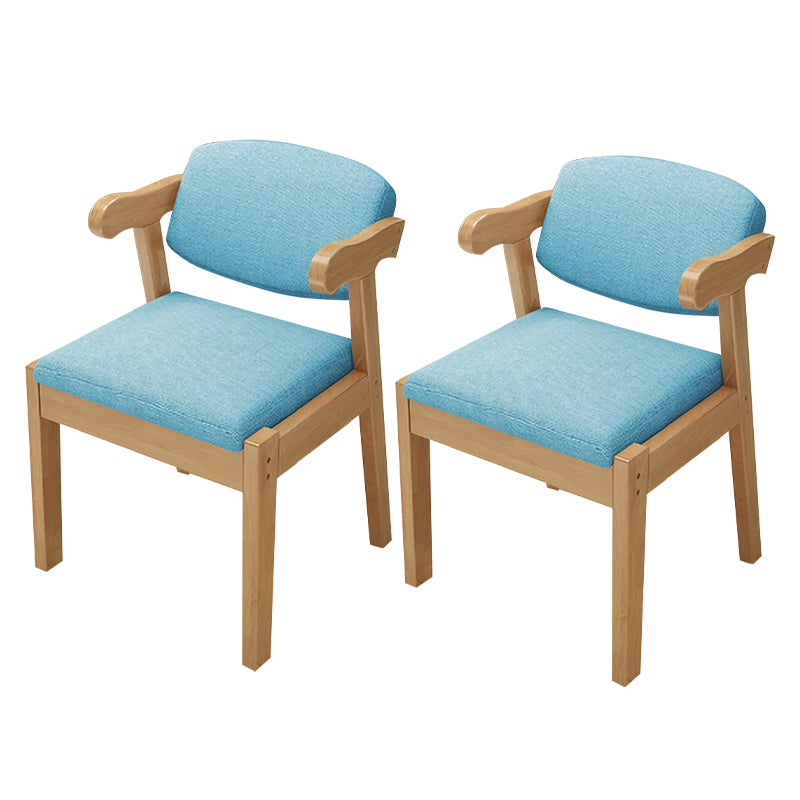 Chaise latéral en bois contemporain avec bras ouvert à l'arrière pour salle à manger pour la maison