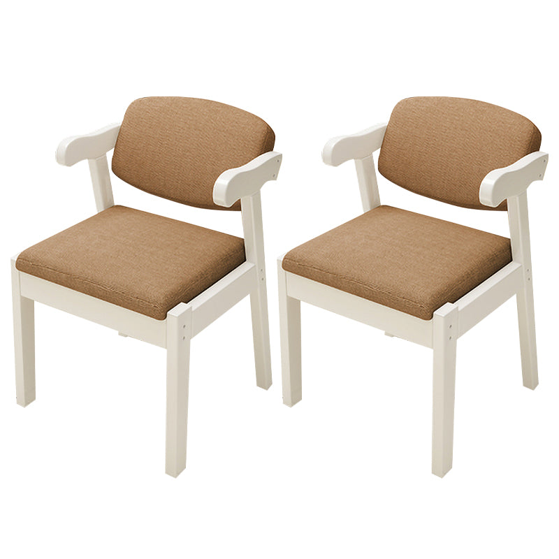 Chaise latéral en bois contemporain avec bras ouvert à l'arrière pour salle à manger pour la maison