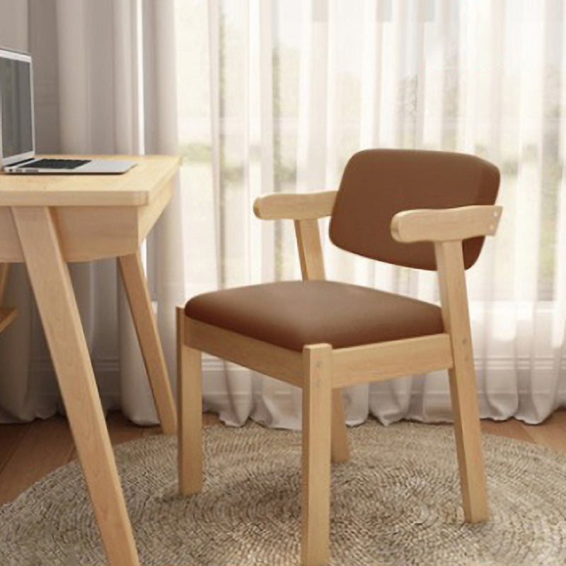 Chaise latéral en bois contemporain avec bras ouvert à l'arrière pour salle à manger pour la maison