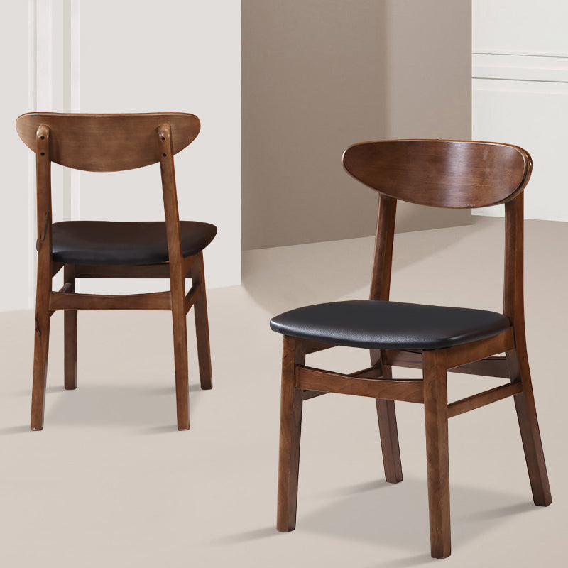 Contemporary Dining Chair 16.5'' Wide Open Side Chair with 4 Wood Legs for Home Use
