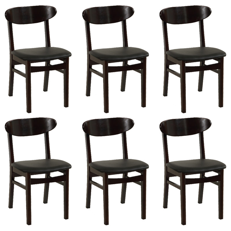 Contemporary Dining Chair 16.5'' Wide Open Side Chair with 4 Wood Legs for Home Use