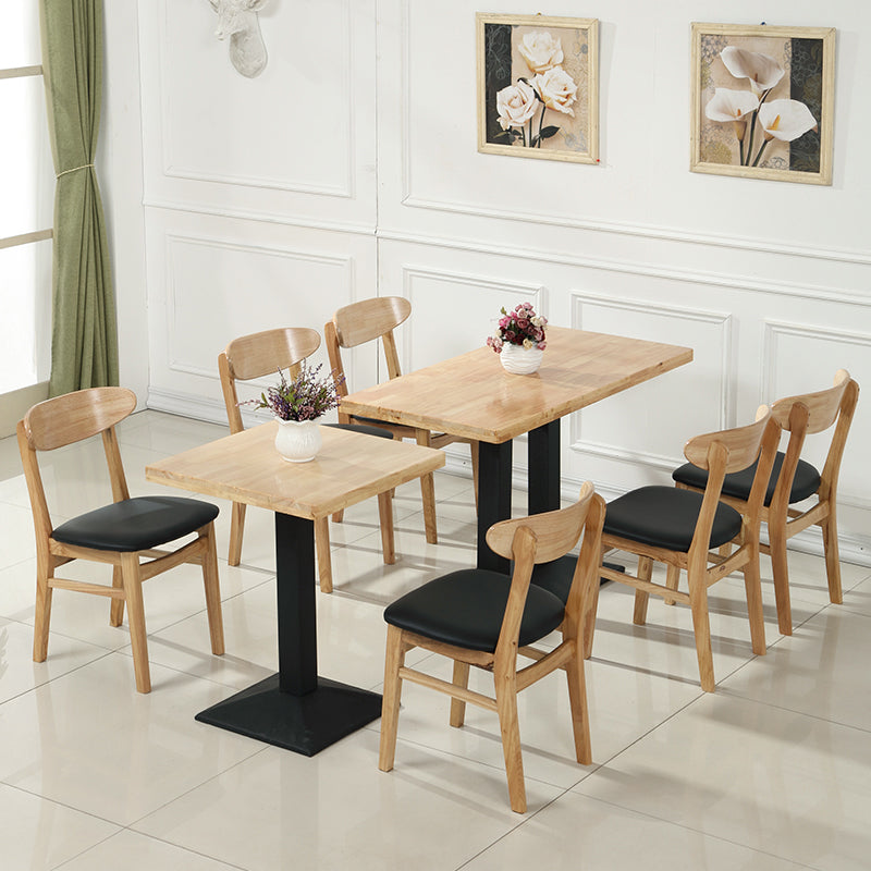 Contemporary Dining Chair 16.5'' Wide Open Side Chair with 4 Wood Legs for Home Use
