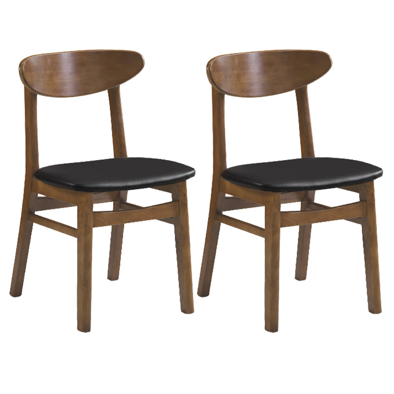 Contemporary Dining Chair 16.5'' Wide Open Side Chair with 4 Wood Legs for Home Use