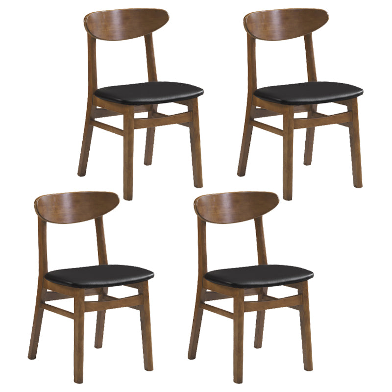 Contemporary Dining Chair 16.5'' Wide Open Side Chair with 4 Wood Legs for Home Use