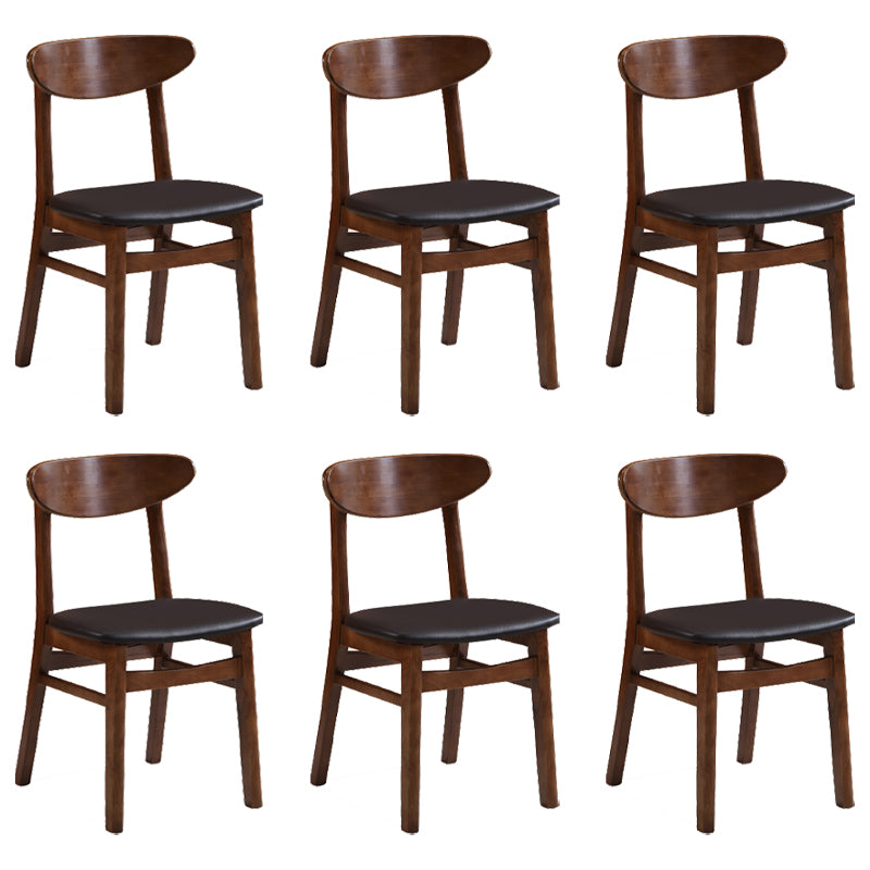 Contemporary Dining Chair 16.5'' Wide Open Side Chair with 4 Wood Legs for Home Use