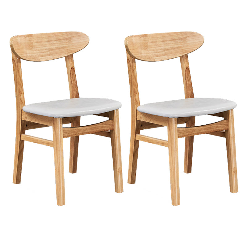 Contemporary Dining Chair 16.5'' Wide Open Side Chair with 4 Wood Legs for Home Use