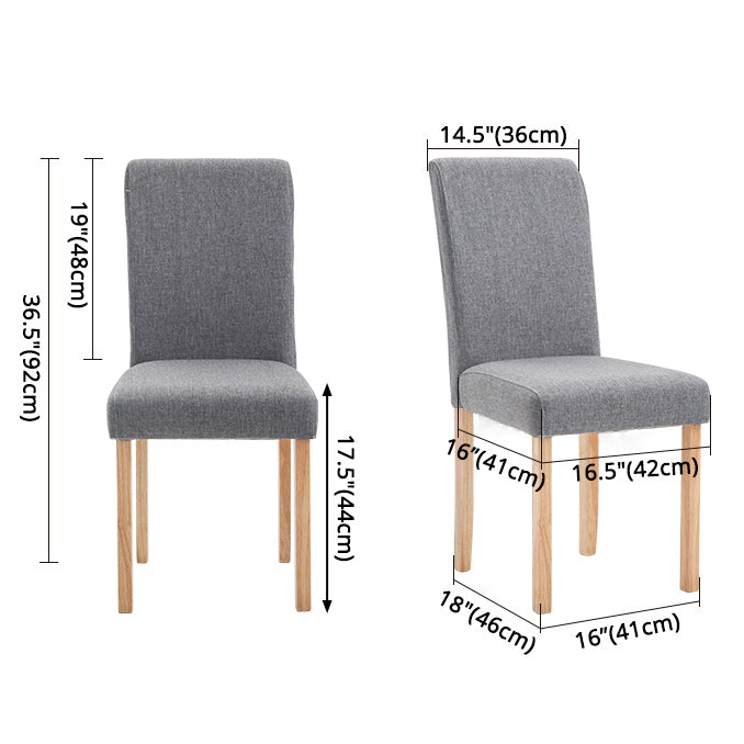 Contemporary Home Side Chair Parsons Back Upholstered Wood Dining Room Chair