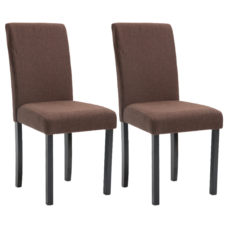 Contemporary Home Side Chair Parsons Back Upholstered Wood Dining Room Chair