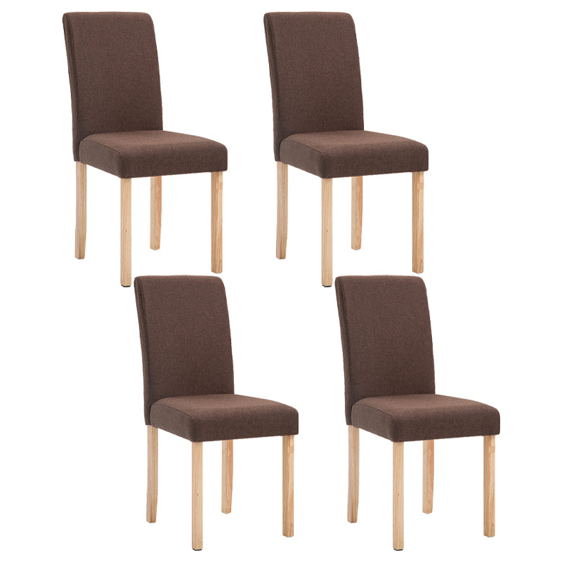 Contemporary Home Side Chair Parsons Back Upholstered Wood Dining Room Chair