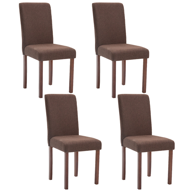 Contemporary Home Side Chair Parsons Back Upholstered Wood Dining Room Chair