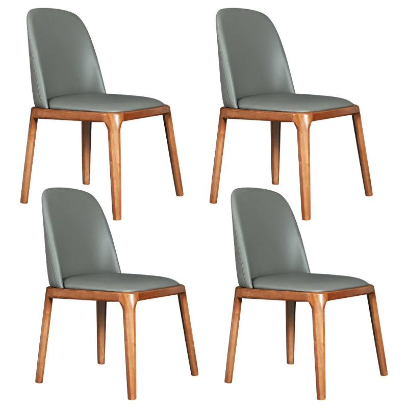 Wood Industrial Dining Chair with Color Cushion Solid Chair for Dining Room