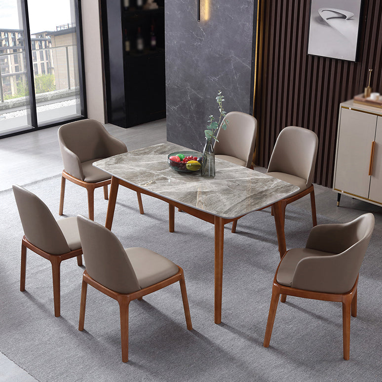 Wood Industrial Dining Chair with Color Cushion Solid Chair for Dining Room
