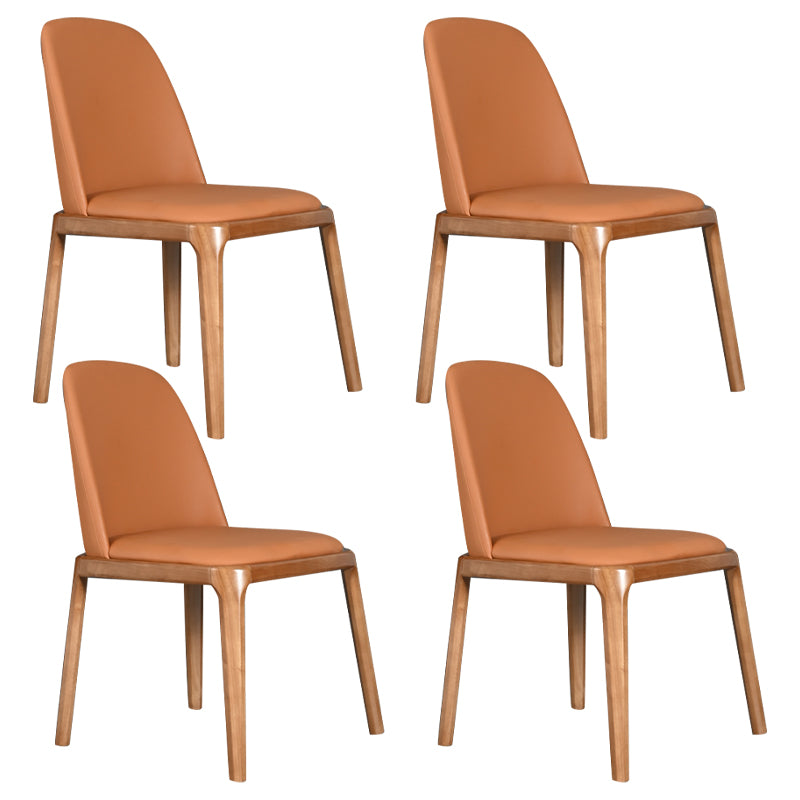 Wood Industrial Dining Chair with Color Cushion Solid Chair for Dining Room