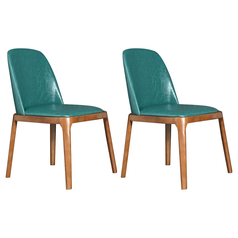 Wood Industrial Dining Chair with Color Cushion Solid Chair for Dining Room