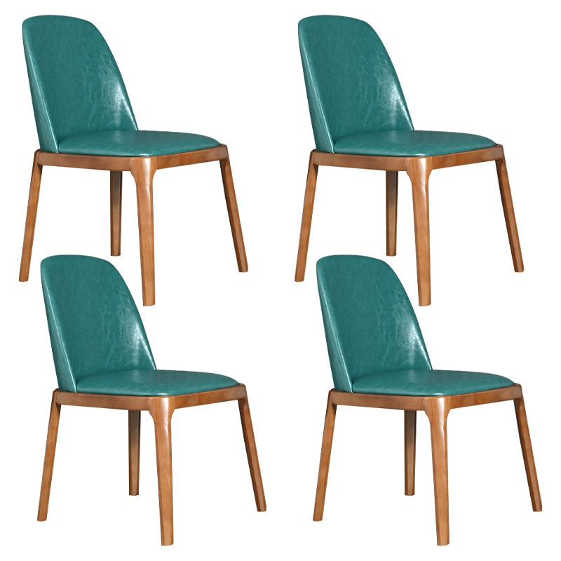 Wood Industrial Dining Chair with Color Cushion Solid Chair for Dining Room