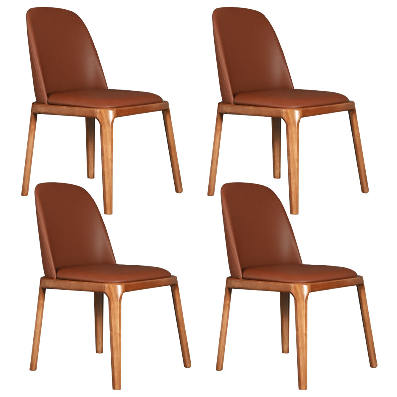 Wood Industrial Dining Chair with Color Cushion Solid Chair for Dining Room