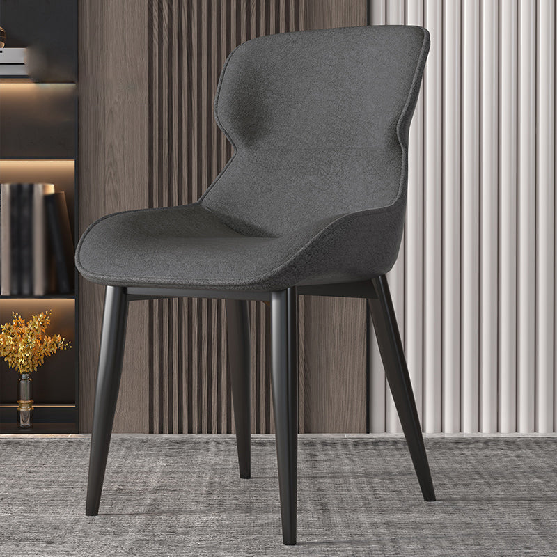 Chaise Parsons de style industriel, chaises de salle à manger sans accoudoirs avec pieds en métal