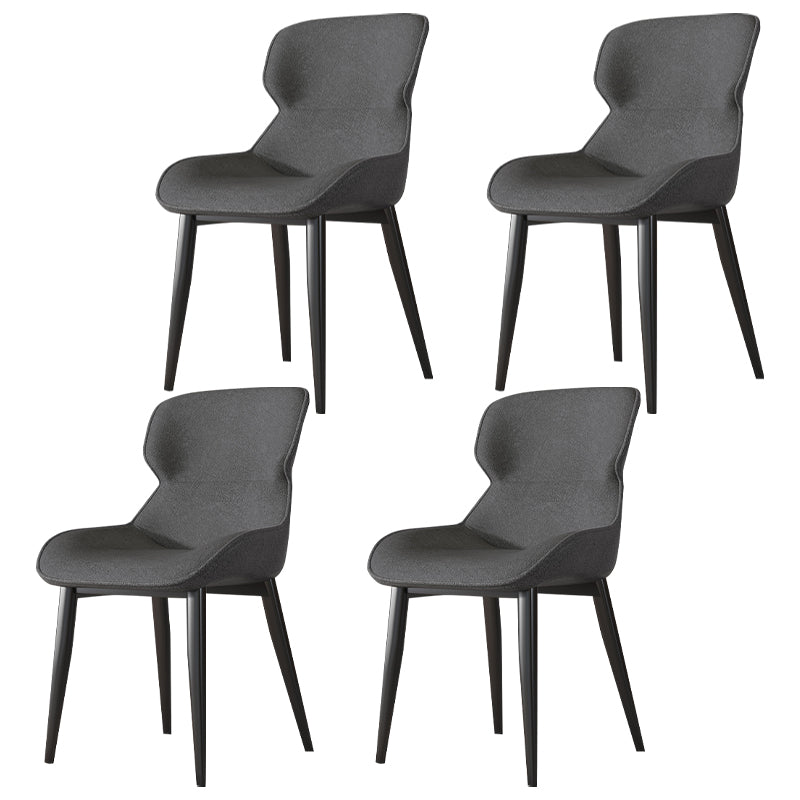 Chaise Parsons de style industriel, chaises de salle à manger sans accoudoirs avec pieds en métal