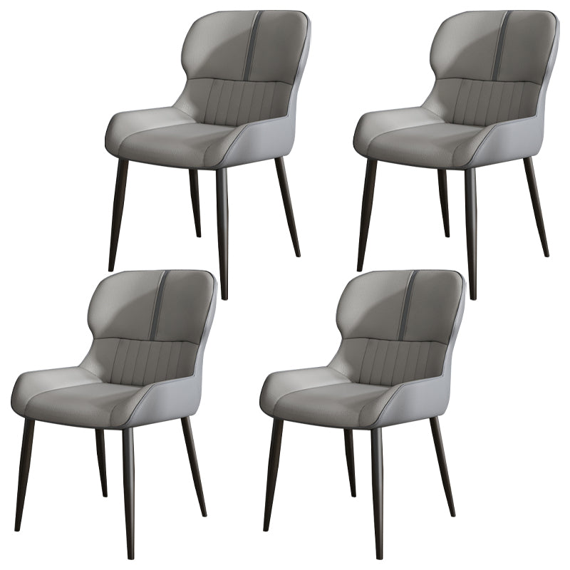 Chaise Parsons de style industriel, chaises de salle à manger sans accoudoirs avec pieds en métal