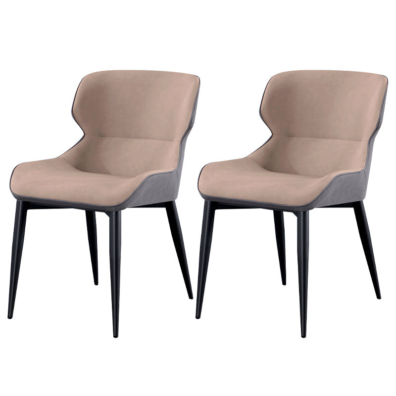 Chaise Parsons de style industriel, chaises de salle à manger sans accoudoirs avec pieds en métal