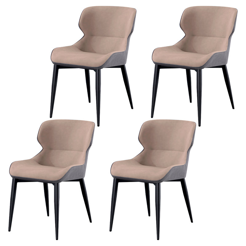 Chaise Parsons de style industriel, chaises de salle à manger sans accoudoirs avec pieds en métal