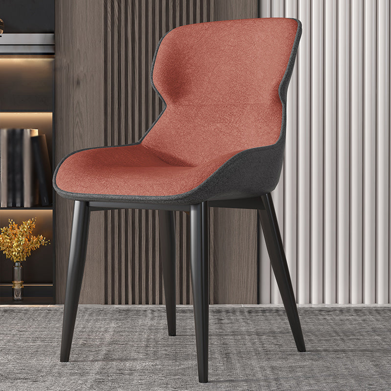 Chaise Parsons de style industriel, chaises de salle à manger sans accoudoirs avec pieds en métal