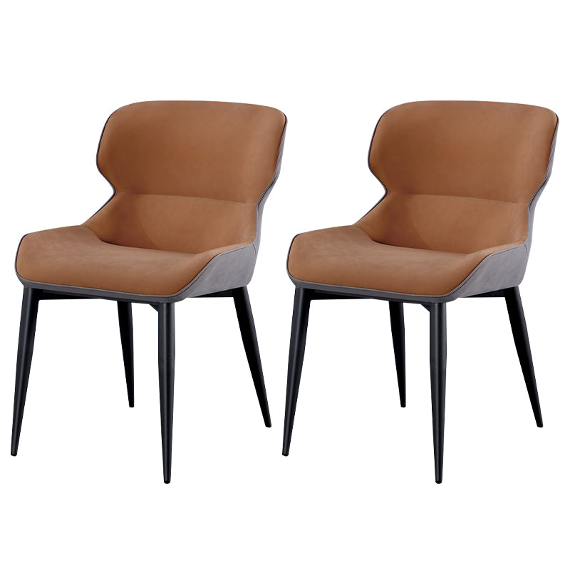 Chaise Parsons de style industriel, chaises de salle à manger sans accoudoirs avec pieds en métal